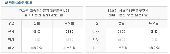 교통안내