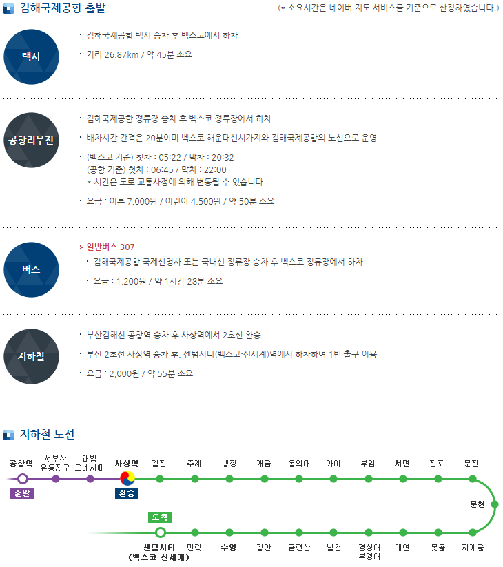 교통안내